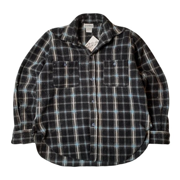 Vintage Luigi Rossi Heavy Fleece Plaid Button Up L - Picture 1 of 6